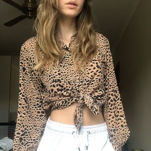 Gorgeous Cheetah Blouse -Topshop